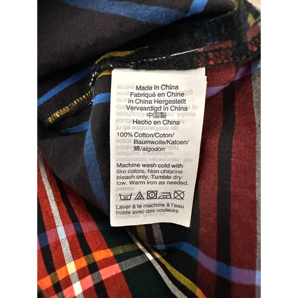 J.Crew Women's Black Red Tartan Plaid Rhinestone Shoulder Detail Size 8P Holiday - Picture 10 of 10